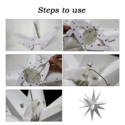 35/58CM Large 3D Moravian Star Light Christmas Tree Topper Star Hanging Garland Light Outdoor Party Xmas Holiday Star Light