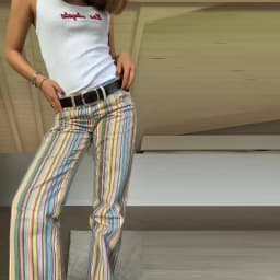 Casual Stripe Contrast Women's Pants Loose Zipper Button Pocket Wide Leg Female Pant 2026 Spring Summer Lady All-match Trousers