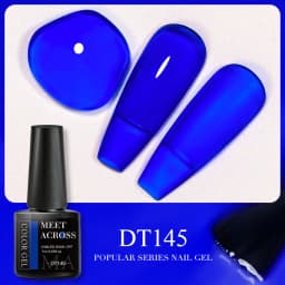 MEET ACROSS 7ml Orange Red Pink Gel Nail Polish Laser Sparkling Soak Off Semi Permanent Nail Art UV Gel Varnishes Spring Summer