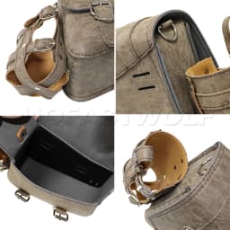 Retro PU Leather Motorcycle Saddlebag Saddle Bags Pouch Storage Case Side Luggage Tank Suitcase Waterproof Motorbike Accessories