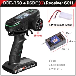 DUMBORC DDF-350 Transmitter with Receiver 2.4G 10CH Digital Radio Remote Controller for RC Car Boat Tank LCD FHSS System