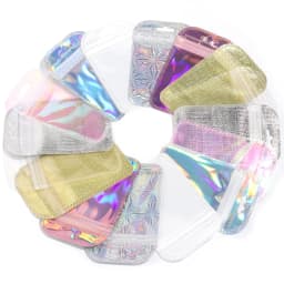 20-100pcs Holographic Ziplock Bags Iridescent Composite Self Sealing Pouches For Jewelry Nail Art Gift Packaging Storage Supply