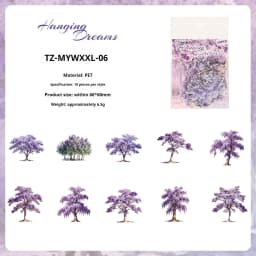JIANWU Vintage Tree Landscape Material Collage Scrapbooking PET Sticker Creative DIY Journal Stationery