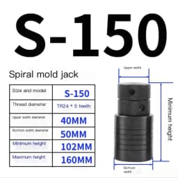 Cylindrical Screw Jack Cone Shape Screw Jack Mold Height Hoist Adjust CNC Milling Injection Machine Cushion Block Manual Adapter