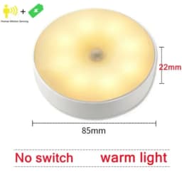 1pc Motion Sensor Night Light - Wireless LED Detector Lamp Automatic On/Off for Bedroom Staircase Closet and Room Decor