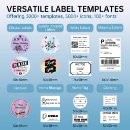 Thermal Shipping Label Printer, 4x6 Bluetooth Label Printer for Small Business and Home, Supports iPhone, Android, Windows, Mac, Chromebook