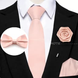 Hot Sale Burgundy Pink Necktie Set Include Polyester Bowtie Cufflink Floral Brooch For Groom Suit Wedding Cravat Shirt Accessory