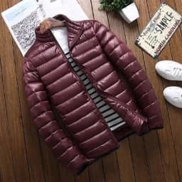 Ultra-Value Ultra-Light 90 down Cotton Men's Stand Collar Warm Coat Standard Fit Short Style Spring Youth Trend Bamboo Brand