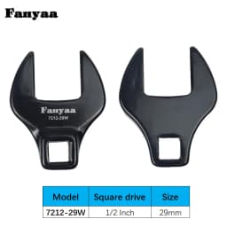 27-36mm Crowfoot Wrench 1/2 Inch Drive Open End Socket Head, Industrial Ratchet Tool for Torque Wrench Fanyaa