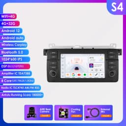 2Din Android 12 CarPlay Android Auto Radio For BMW E46 M3 318/320/325/330/335 Rover 75 Coupe Car Multimedia GPS 4G autoradio
