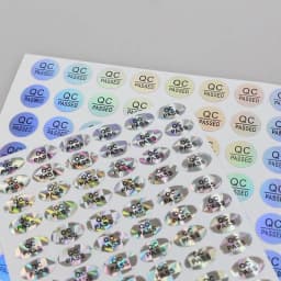 Silver High Security Seals Tamper Evident Sticker Warranty Void QC Passed Labels Hologram Stickers with Unique Serial Numbering