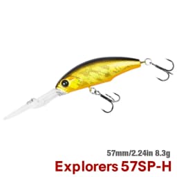 TSURINOYA Dive 2-4m Suspending Minnow 57mm 8.3g EXPLORERS 57SP Long Casting Pike Bass Fishing Lure Artificial Hard Bait Jerkbait