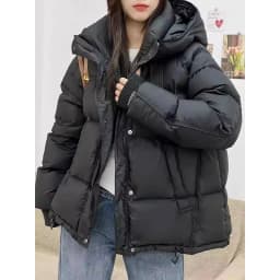 Ladies Down Cotton Jacket 2025 Hooded Medium To Long Women's Winter Parka Coat Comfortable Korean Version Female Outerwear