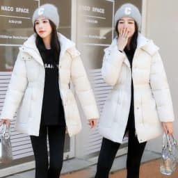 Ladies Down Cotton Jacket 2025 Hooded Loose Comfortable Women's Winter Parka Coat Korean Version Thicken Female Outerwear