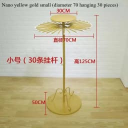 Wrought iron scarf shelf, silk scarf display rack, floor-to-ceiling clothing store hanging fabric shawl display shelf, round.