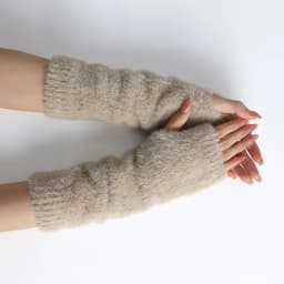 Botvotee Fall Winter Women Arm Warmers Mink-Like Velvet Fingerless Gloves Y2K Wrist Warmers