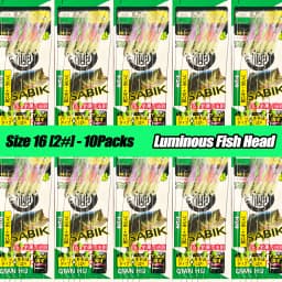 5/10pcs Sabiki Rigs, Glow Fish Head, Fishing Lures Bait Rigs, Sea Fishing Rigs Hooks, Mackerel Rigs for Freshwater Saltwater