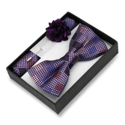 Classic High Quality Bow Tie Set Box Gift For Men Fashion Elegant Bowtie Handchief And Brooch Set Wedding Business Accessories