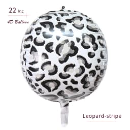 4/10Pcs 22inch 4D Round Animal Printed Leopard Zebra Tiger Giraffe Foil Balloons Jungle Safari Birthday Balloons Party Decor