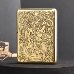 Zorro 912  912s Vintage Armored Kerosine Lighter, Waterproof Windproof Luxury Brass Constantinople Style Gift for Men
