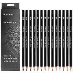 Professional Drawing Sketching Pencil Set,5H-14B Graphite Pencils for Pro Artists,Drawing,Drafting,Sketching,Shading(14 pcs)