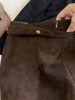 2026 Retro Vintage High Waist Wrap Mini Suede Skirt for Women Autumn Winter Solid A-line Korean Bodycon Casual Sheath Skirts Y2k