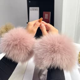 2026 New Style Fox Fur Cuff Arm Warmer Lady Bracelet Real Fur Wristband Glove High Quality Fox fur Cuffs Hot Sale Wrist Warmer