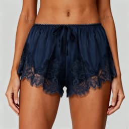 Women Summer y2k Coquette Solid Lace Trim Satin Shorts Elastic Waist Bowknot Loose Fit Loungewear Bottoms Vacation Streetwear