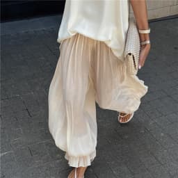 Y2K Elastic High Waist Wide Leg Lantern Harem Trousers Women Baggy Balloon Long Pants Bubble Pleated Oversized Bloomers