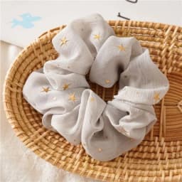 Arrival Star Pattern Chiffon Scrunchies Korean Style Hair Accessories for Women Versatile Sweet Hair Bun Bands Ins Trendy
