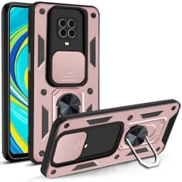 Slide Camera Lens Protective Case for Xiaomi Redmi Note 9 Pro 9T 9S Note9 Car Holder Magnetic Armor Shockproof Bumper Case Cover