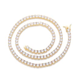 Certified GRA Moissanite Tennis Necklace 3/4/5/6mm Solid 925 Sterling Silver Diamond Tennis Necklaces for Women Man MS035