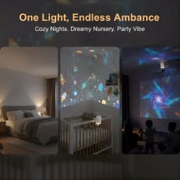 2-in-1 Mini Galaxy Star Projector Night Light LED Starry Sky Ambient Lamp For Bedroom Sleep & Decoration LED Atmosphere Light