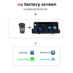 BONROAD Car Android Multimedia Player Radio Wireless Carplay Android auto For BMW 3 Series E90 E91 E92 E93 Touch Screen GPS