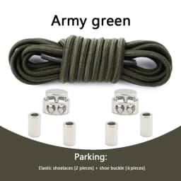 1 Pair Elastic Shoelaces for Sneakers No Tie Shoe Laces Metal Lock Quickly Put on And Take Off Lazy Shoes Lace Round Rubber Band