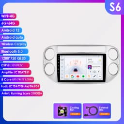 Hizpo 2 Din Android Auto Radio For VW Volkswagen Tiguan 1 NF 2006-2016 Carplay Car Multimedia GPS 2din Autoradio Head Unit Navi