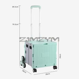 5S Quick Folding Shopping Trolley Large Capacity Hand-Pulled Cart Climb Stairs Vegetable Bung Lightweight Travel Picnic Handcart