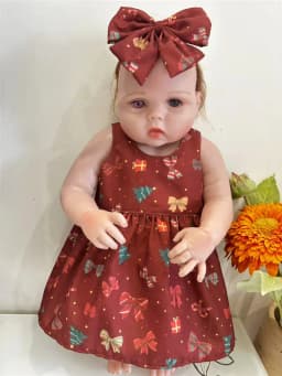 15 Different Styles 50-58cm Silicone Reborn Baby Doll Clothes Hot Sale Dolls Dress With Beautiful Hairband DIY Doll Accessories