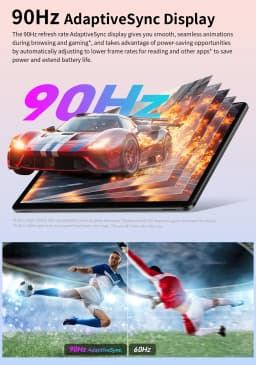 Teclast P50T Tablet Set Tablet 11 Inch Unisoc T7250 Android 16 90HZ Refresh Rate Tablets Octa-Core Max 16GB RAM 128GB ROM 8000mAh Battery Lightweight