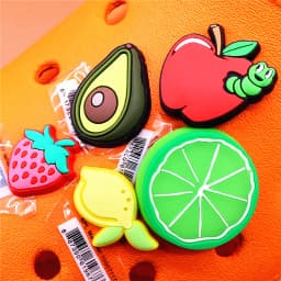 Original Various Fruit Designer Shoe Charms 5pcs/lot Clog Buckle Accessories Luxury Upper Jewelry Decorations Gift Preferred