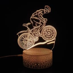 3D Lamp Motorcycle Mountain Bike Led Night Light Usb Cable Battery Colorful Nightlight Bedroom Decor Birthday Gift for Boys Man