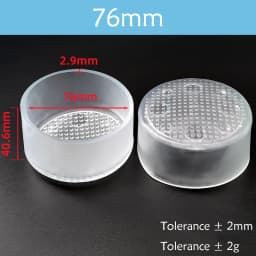 Transparent Rectangle 15-40mm Round 10-76mm Oval Chair Leg Caps Clear PVC Non-Slip Furniture Table Cover Feet Sock Protector Pad