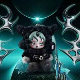 POP MART SKULLPANDA x My Little Pony Series Plush Doll Pendant Genuine Blind Box Mystery Box Guess Bag Toys Cute Anime Figure