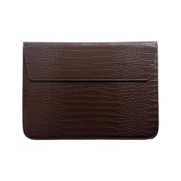 Customized Letter Crocodile PU Leather Men's Laptop Case Bag 13.3/15.4 Pro Laptop Stand Cover Case, Unisex