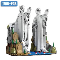Creative MOC The Argonath Kit Pillar Of The kings Building Blocks Bricks Set MOC King Sculpture Model Toys For Boy Adult Gifts