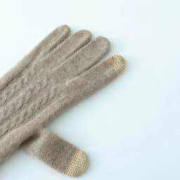Winter High-Quality 100% Real Cashmere Touch Screen Gloves Women Soft Warm Stretch Knit Mittens Full Finger Guantes Female
