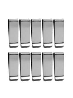 New Minimalist Solid Color Stainless Steel Men's Mini Wallet Metal Ultra-thin Cash Clip Compact Portable Wallet Clip Unisex