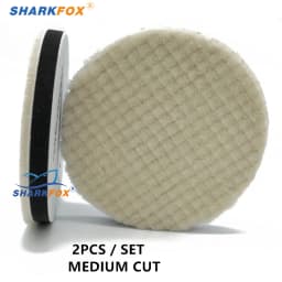 Sharkfox 3/5 Inch Japan Wool Polish Pad For DA RO Car Polisher Polishing Tray 80mm125mm Cutting Pad Car Clean Product