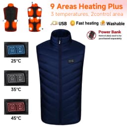 High Quality Smart Safety Outdoors Heated Vest Coat Jackets Men's Women's Heating USB Electric Jacket Warm Clothing Plus Size