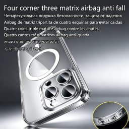 Full Wrap Clear Magnetic Case For Iphone 18 16 15 14 Plus 11 12 13 17 Pro Max Air Magsafe Apple Shockproof Full Cover Protective